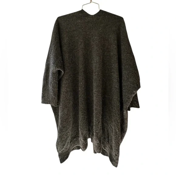 LAUREN MANOOGIAN DARK CHARCOAL WIDE CARDIGAN - Picture 7 of 10
